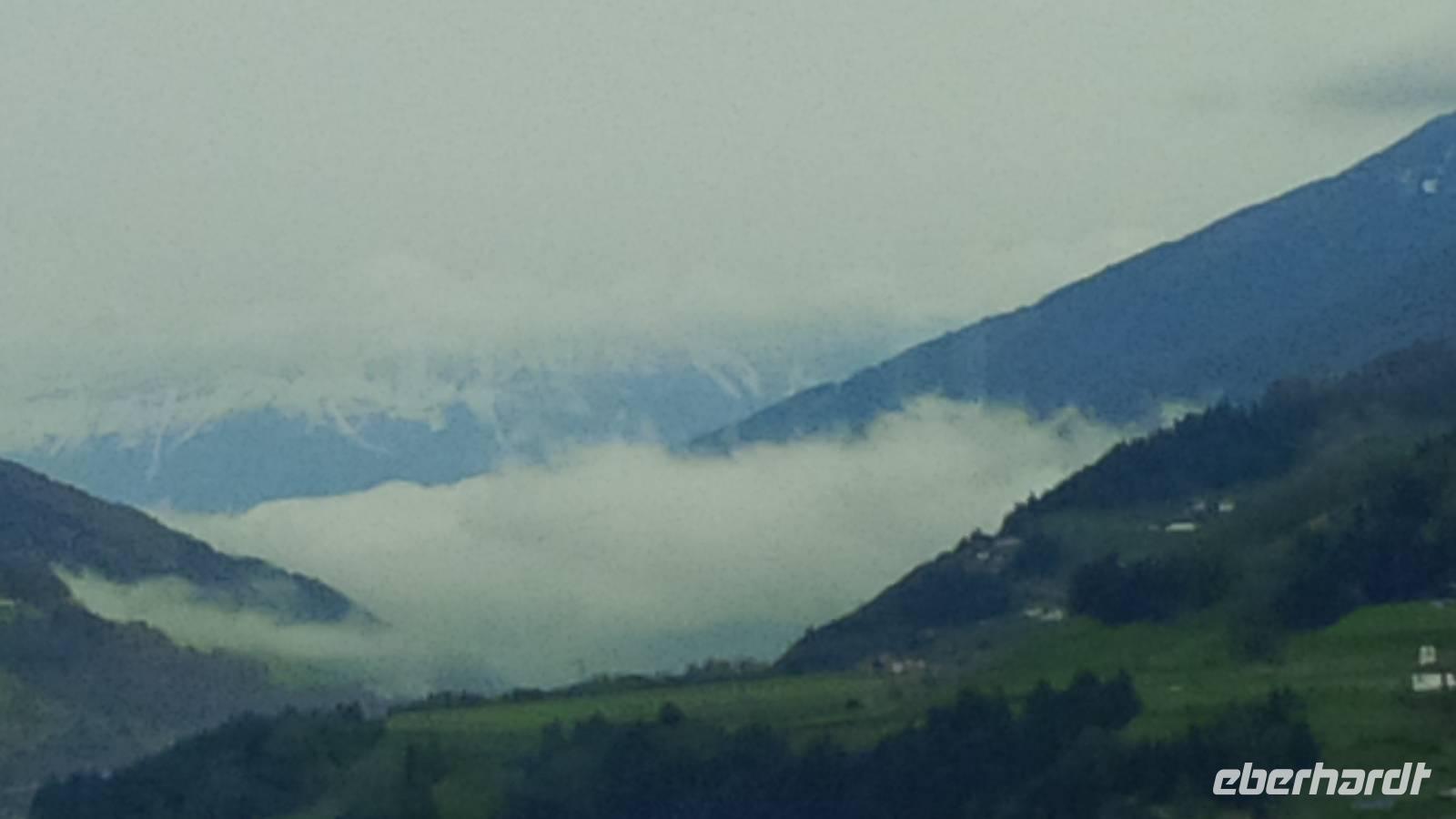 Wetter bei Abfahrt in Sterzing morgens 