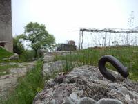 Haken zum herablassen von einem Schlitten