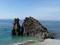 Felsen am Strand von Monterosso