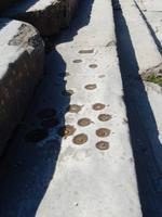 Tagelöhner vertrieben sich die Zeit auf dem Forum mit Murmelspielen