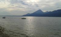 Abendstimmung und See.