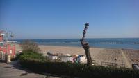 Adriastrand, Gabicci Mare, Blick vom Hotel 