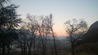 Alpenglühen vom Hotel aus morgens um 8.00 Uhr
