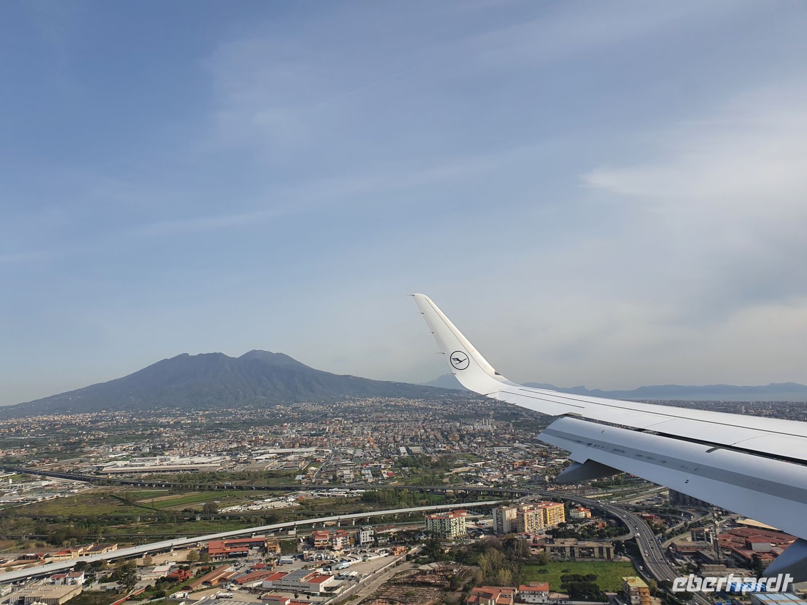 Anflug Neapel mit Vesuv