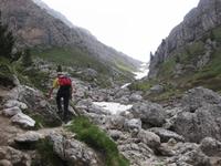 Aufstieg in der Peitlerscharte