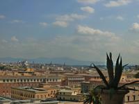 Ausblick von den Vatikanischen Museen auf die Dächer Roms