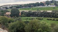 Blick auf den ovalen Circus Maximus vom Kaiserpalast aus