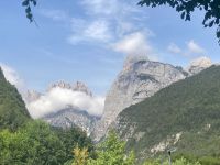 Blick auf die Gipfel der Brenta