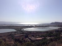 Blick auf die alten Salzfelder von Cagliari