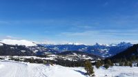 Blick vom Gasteiger Sattel zu den Dolomiten
