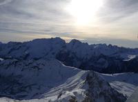 Blick vom Pass Pordoj in Richtung Marmolada
