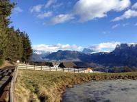 Blick vom Ritten zu den Dolomiten