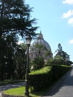 Blick zur Kuppel des Petersdoms