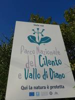 Cilento, Nationalpark Schild