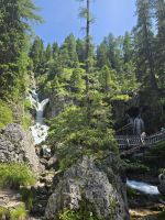 Der obere Teil der Vallesinella Wasserfälle