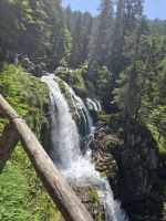 Der untere Teil der Vallesinella Wasserfälle