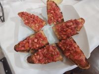 Die Vorspeise in der Trattoria Don Santo in Floresta - Sizilien 