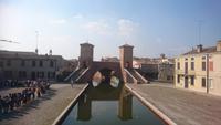 Die sehr an Venedig erinnernden Brücken von Comacchio