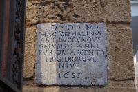 Dieser Cefalino - ein Fluss reinsten Silbers, kälter als Schnee - Inschrift von Lavatoio Cefalù 