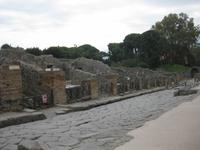 Eine Straße in Pompeji