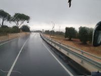 Fahrt nach Matera bei Regen