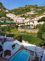 Italien, Amalfiküste, Minori, Hotel Villa Romana, Blick zu Il Campanile