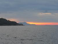 Italien, Sorrent, Sonnenuntergang bei Capri