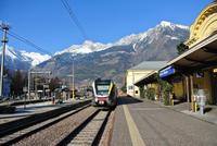 Meran Bahnhof auf dem Weg nach Bozen