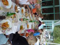 Mittagessen im Hafen von Amalfi
