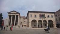 Platz in Pula, Istrien, Kroatien