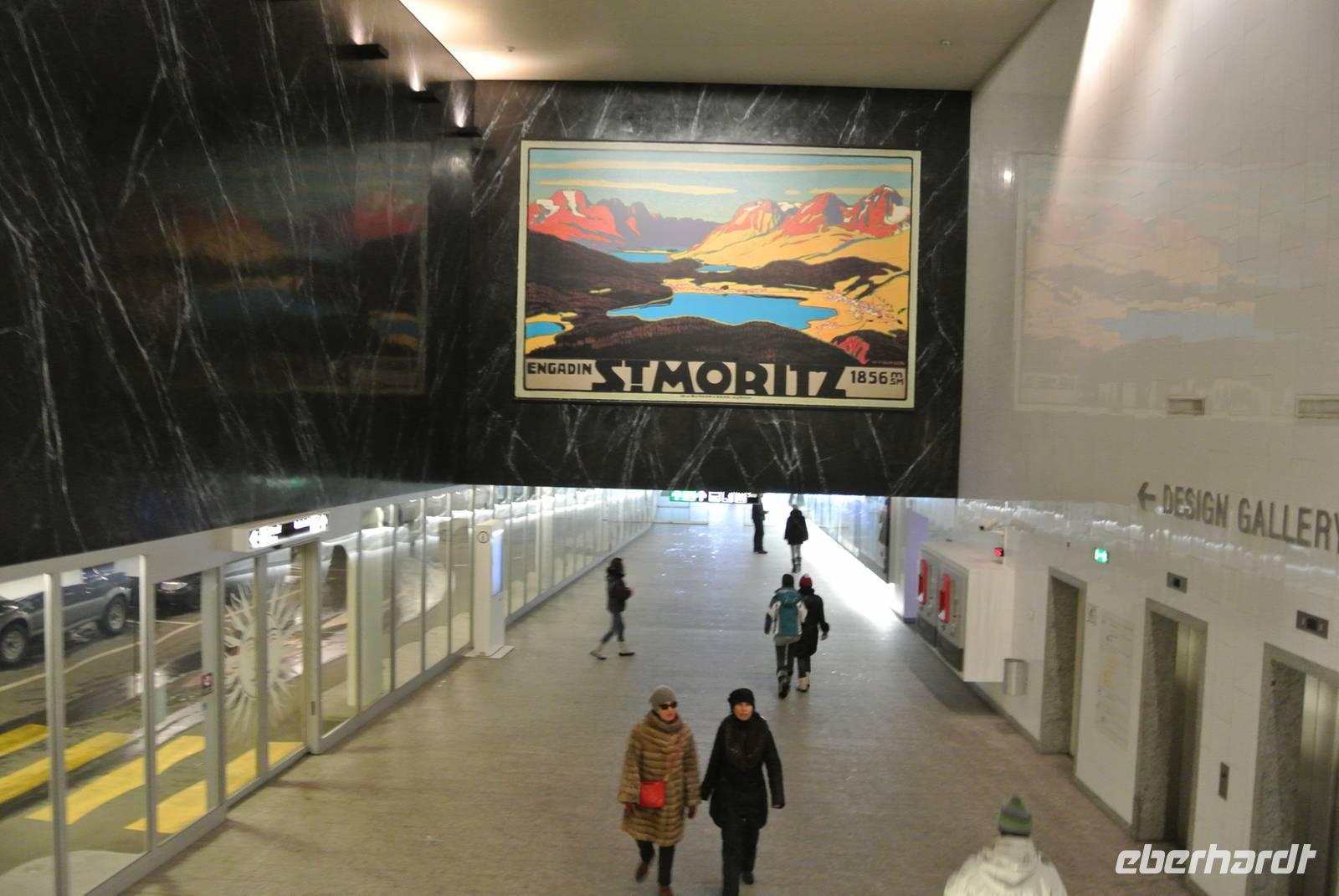 St. Moritz Rolltreppe zum Dorf