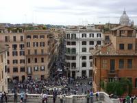 Tag 3 - Blick von der Spanischen Treppe über die Dächer Roms