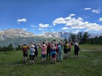 Unsere Reisegruppe am Rifugio Viviane