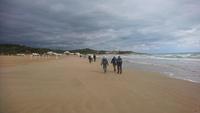 Unsere kleine Gruppe, Start der Wanderung in Vieste vor dem Hotel