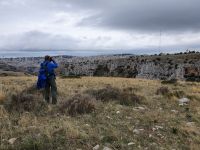 Wanderbeginn gegenüber Matera