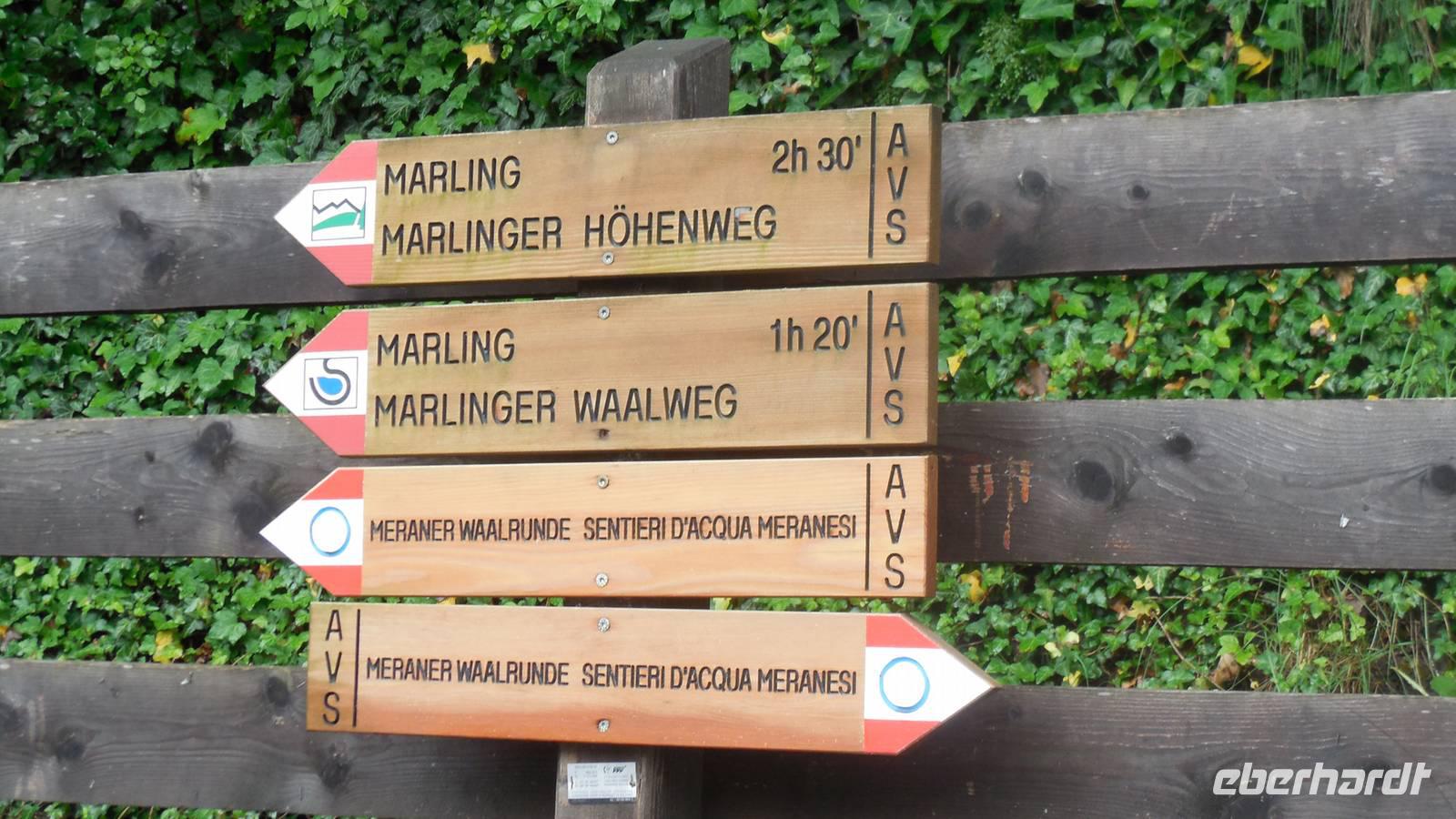 Wanderung auf dem Marlinger Waalweg