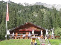 Wir sind wieder an der Zanser Almhütte