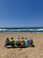 Wohlverdiente Mittagspause am herrlichen Naturstrand