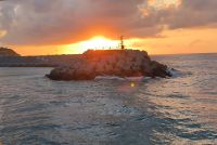 Zurück von den Inseln am Abend: Tropea Hafen