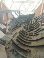 ein ausgegrabenes Boot, Herculaneum