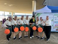 Jeju - Hafen - Empfang durch die Haeneyo