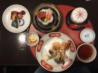 Abendessen mit Sashimi und Tempura