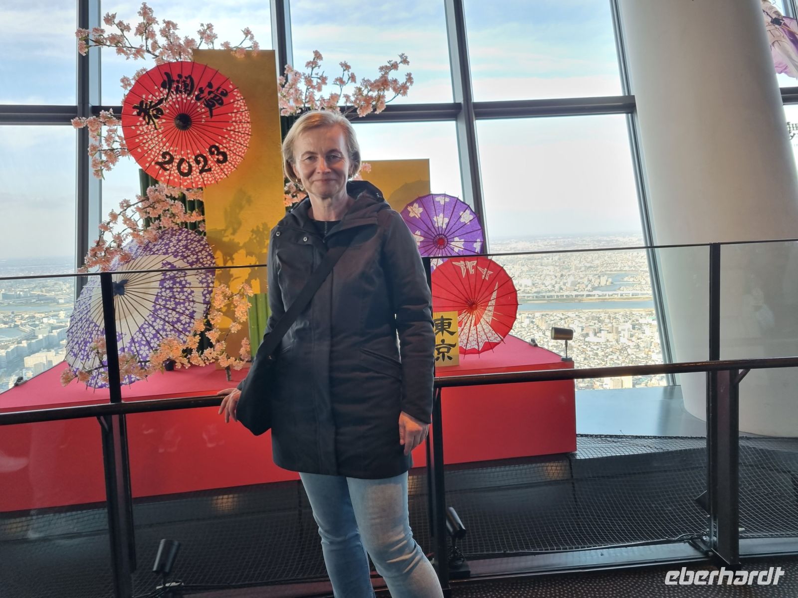 Tokio - Reisebegleitung Katrin auf dem Skytree 