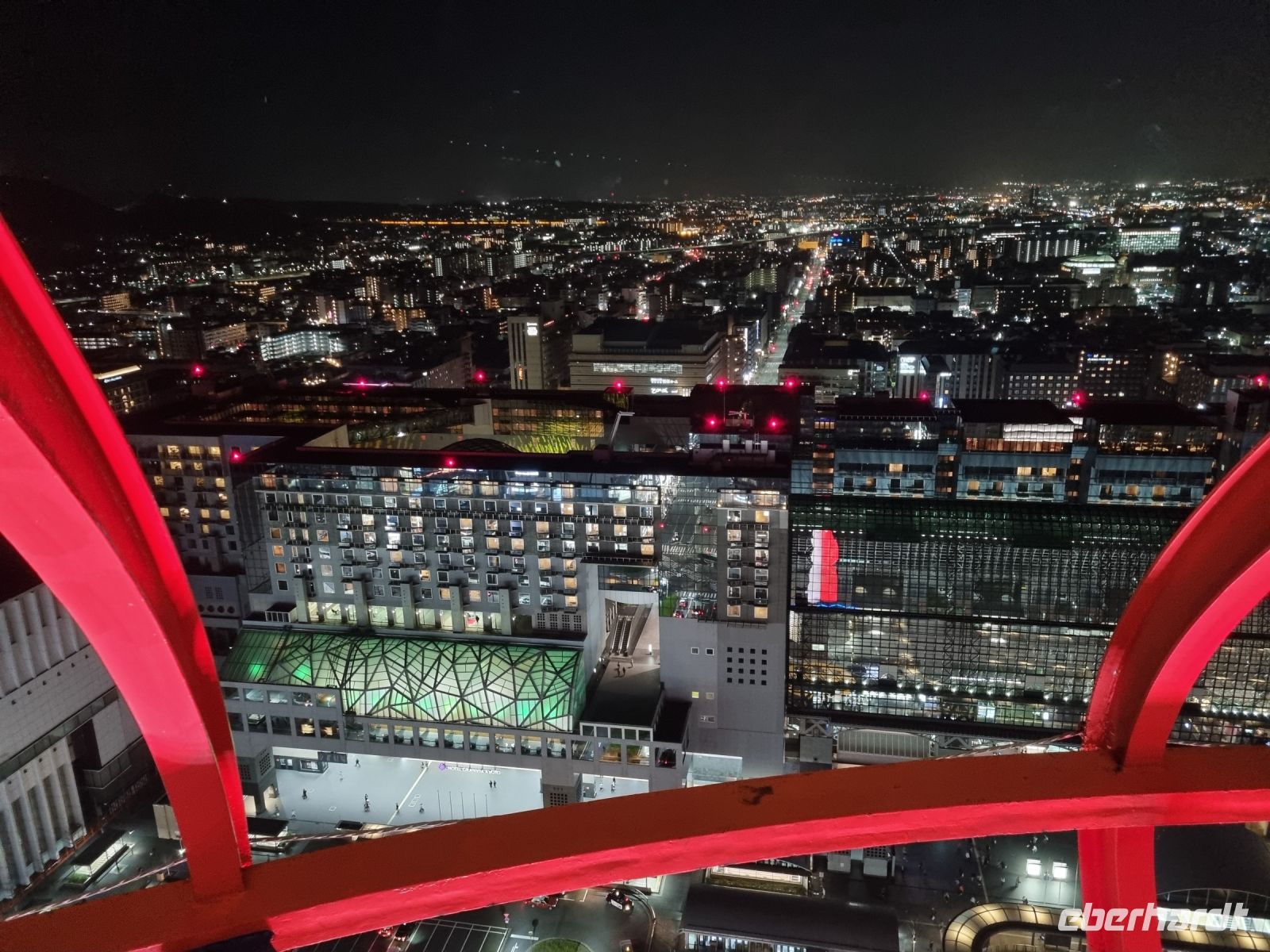 Kyoto - Ausblick vom Tower auf den Bahnhof