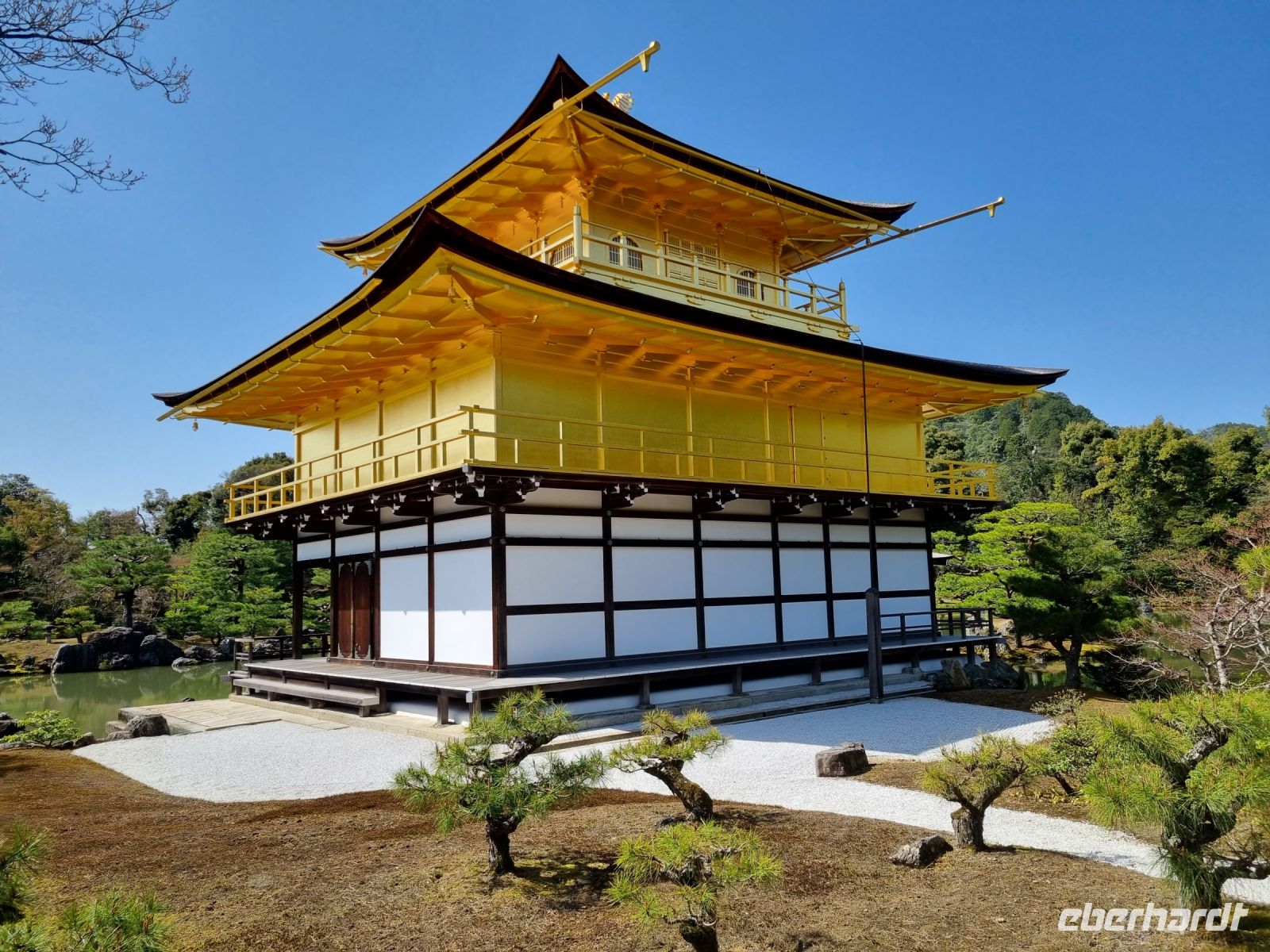 Kyoto - Rückseite des Kinkakuji-Tempels (Goldener Pavillon)