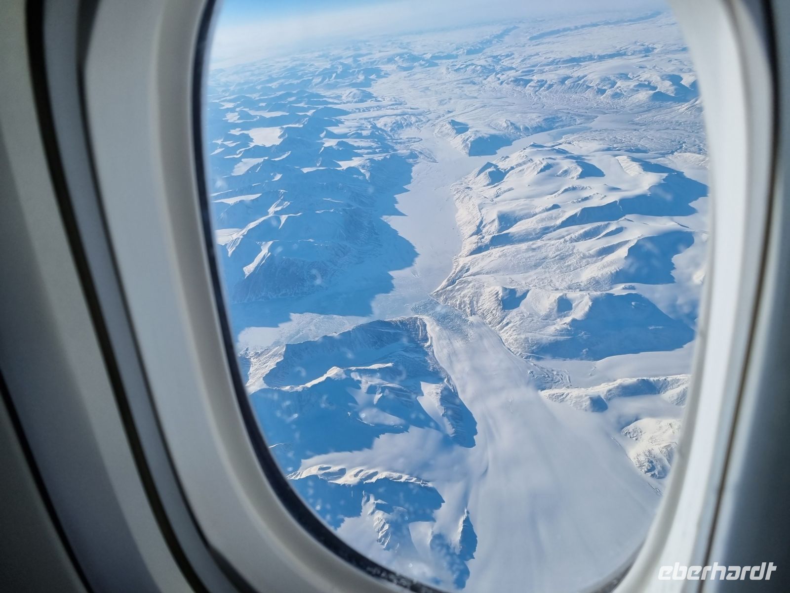 Rückflug über die Aktis und Grönland...