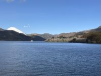 Bootsfahrt auf dem Ashi See mit Blick auf den Fuji