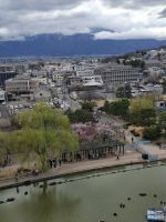 Blick von der Burganlage Matsumoto