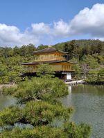beim Goldenen Pavillon (Kinkakuji) in Kyoto