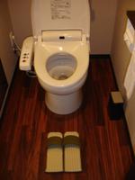 Toilette in Japan , mit Toilettenschuhen